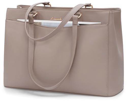 LOVEVOOK Stor laptopväska dam 17 tum, lätt portfölj arbetsväska handväska, elegant laptopväska business shopper väska lärarväska axelväska dam för universitet, skola kontor