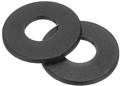QUARKZMAN Paquete De 100 Arandelas Planas M5 x 5mm DI x 12mm De Negro | De Nylon, Arandela Plana Redonda De Plástico, Para Grifos Domésticos Tuberías Mangueras De Agua
