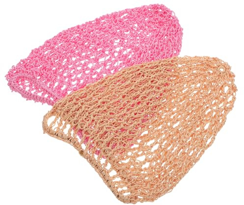 Supvox Langes Gehäkeltes Haarnetz Elastisches und Bequemes Haarpflege Netz für Frauen 2 Stück den Sommer zum Schlafen Geeignet für Lockiges Langes Haar