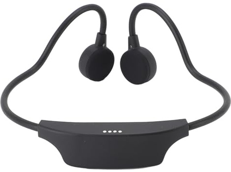 LUCKDANO Cuffie a Conduzione Ossea Cuffie a Conduzione Ossea da Nuoto Impermeabili IPX8 con Lettore MP3 Integrato da 16 GB, Bluetooth 5.3 per Corsa e Ciclismo - Grigio (BLACK)