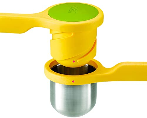 Joseph Joseph Helix Zitruspresse, einfaches Drehen zum Auspressen von Zitronen/Limonen, BPA-frei - Gelb