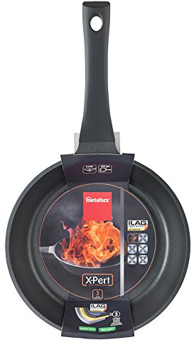 Metaltex XPERT - Poêle en Aluminium Fondu 24cm avec 3 Couches Anti-Adhésif ILAG