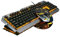 Wired Gaming Keyboard Mouse Combo,Iron Metallic Frame,Orange Yellow LED Backlit Bright Changing,Full Size 104 Keycap,USB 2.0,for Prime Xbox One PS4 Gamer