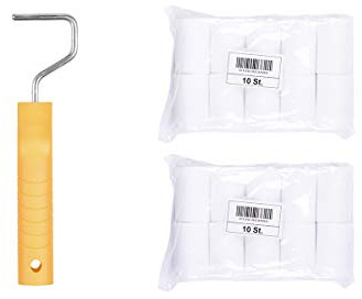 HARDY WORKING TOOLS Moltoextra färgroller 5,5 cm Mi 35 mm 20 stycken med handtag, gul, A0180-111000