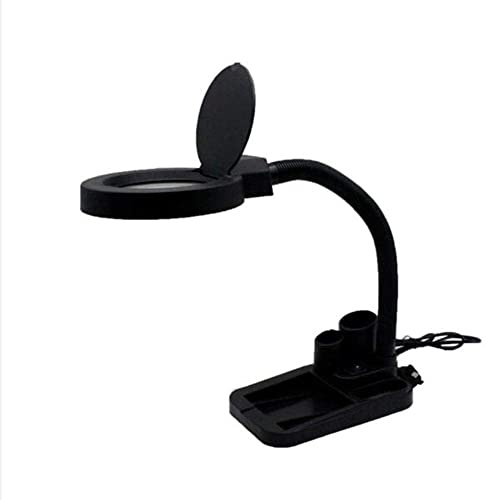 HWSY Lampe loupe 39 LED 5 x 10 x : lumière du Jour Lumineuse - Loupe Utilitaire, col de Cygne réglable en Hauteur pour Bureau, Table, tâche, Artisanat, Bijoux, Couture, Travail. Interesting