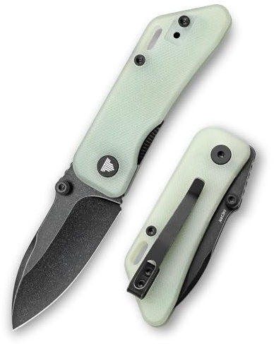 TRIVISA Scharfes Taschenmesser mit Clip, Klappmesser, EDC Messer, Einhandmesser, EDC & Outdoor Campingmesser, 5,9cm 14C28N Stahlklinge, G10, Liner Lock. - ink. Geschenkbox. Bootes-03