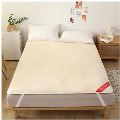 OBONG Matratzentopper Baumwolle Weiche Matratzenauflage Baumwollfüllung Atmungsaktive Matratzen Topper for Gästezimmer College Dor Klappbett Futon Matratze (Size : Emperor-200 * 230cm)