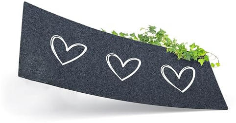 ElbFuchs® Zerbino 75 x 30 cm con cuori [extra antiscivolo e adatto per lavatrici] Zerbino per esterni e interni, zerbino | Zerbino | Parcheggio scarpe