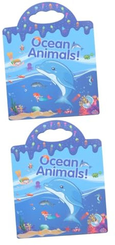Toyvian 2St Stickerbuch für Kinder dekorative Aufkleber für die Wand Fensteraufkleber für Kinder Spielzeug Aufkleberbuch Aufkleber-Dekore DIY pädagogische abziehbilder Tier schmücken