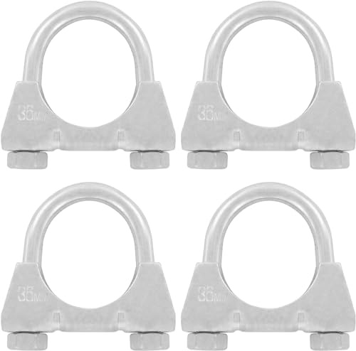 4er Set Edelstahl Bügel Schellen M8 x 36mm extrem belastbare Montageschellen stainless steel heavy duty (4 Stk. M8 x 36mm)