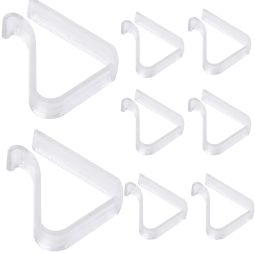 DIAONIAN 8 Stücke Tischklammern,Tischdeckenklammern,Tischklammern für Gartentische,Tischdeckenhalter,Tischdecken Klammern,Tischtuchklammern,PS-Kunststoffmaterial,für 2–3.5 cm Dicke Tische,5.1×4.1cm