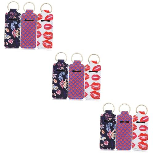 SOIMISS 9stücke Teiliges Lippenstift Schlüsselanhänger Kosmetiktasche Mit Für Lippenstift Stilvoll Und Praktisch