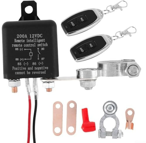 Batterietrennschalter, Dual Ferngesteuerter Batterieunterbrechungsschalter für DC 12V Campinganhänger, SUVs, ATVs, UTVs