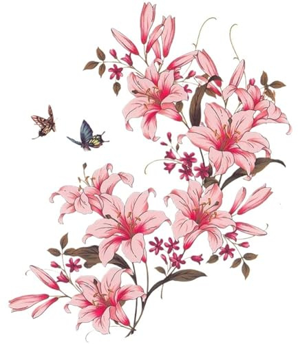 Lilien-Tattoo-Aufkleber, wasserdicht, weiblich, dauerhafte Abdeckung, Narben, Körperbemalung, Aufkleber, niedliche Fee-Hyuna-Tattoos
