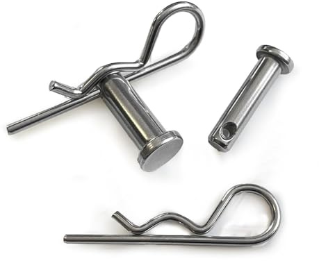 M6 x 15mm A4 Clevis Pins with Beta Pin - Retaining Rigging Hinge Stainless Steel 316 Grade (Pack of 4)