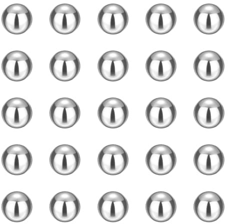 sourcing map 120pcs Precision Balls 3/16 (4.76mm) Diameter G25 Solid Chrome Steel Bearing Balls for Ball Bearing, Machinery, Automotive, and DIY