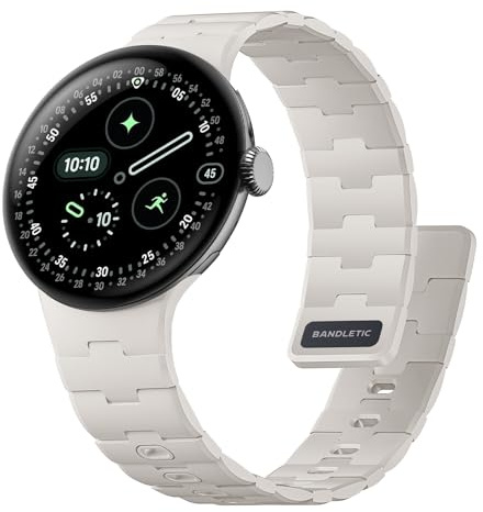 Bandletic Magnetbänder Kompatibel mit Google Pixel Watch 2/1/3/4 41mm Armband, Weiches Silikon Sport Ersatzarmband für Google Pixel Watch für Herren Damen, Polarstern