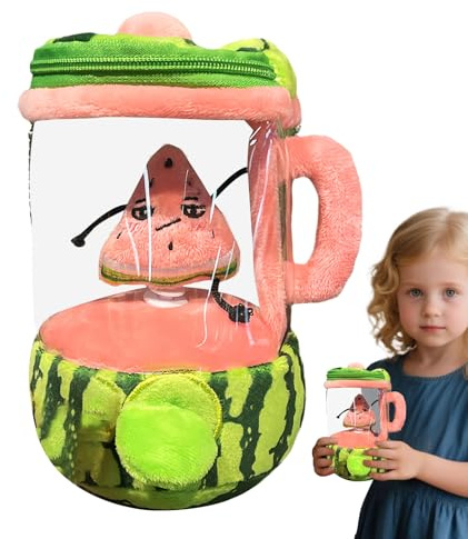 Plush Toy – 6.3 Inches Soft Stuffed Doll | Fruit Blender Cuddly Plush Collectible | Rotatable Drawstring Kids Toy for Bedroom Living Room Sofa, Stress Relief Gift, Cute Cartoon Doll