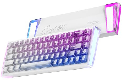 DAREU COOL68 60% Wired Gaming Keyboard, Rapid Trigger Magnetic Switch Keyboard with 8000Hz Polling Rate, Adjustable Actuation, 0.1ms Latency, Gasket Mount, Hot swappable, RGB Light