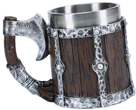 YWJLQH Grande à Bière de 450 ML, Tasse à Café, Verres Vintage, en Bois pour Bar à Domicile, Accessoires, Argent
