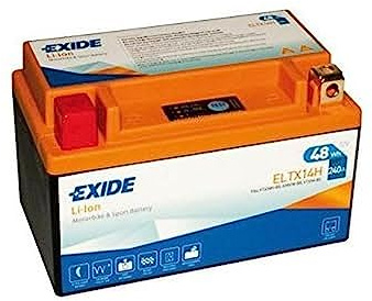 EXIDE EXELTX14H - BATTERIE MOTORBIKE LITHIUM - Spéciale moto - Batterie 12V - 48WH - Haute performance - Expérience d’Equipementier d’Origine