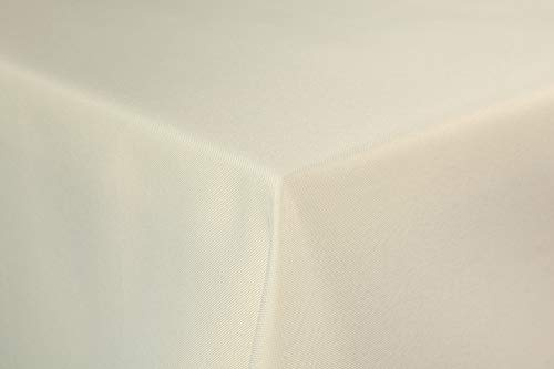 First-Tex Gartentischdecke Uni 160x220cm oval Champagner