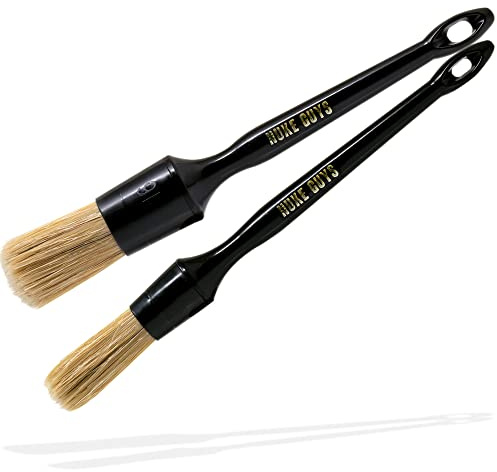 Nuke Guys Auto Detailing Pinsel 2er Set Large & Fine - Für Innen & Außen Reinigung - Ultra weich, chemieresistent ideal für Cockpit Innenraum Armaturen, Felgen, Alufelgen, Motor, Motorraum