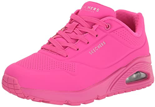 Skechers Damen Uno Night Shades Sneaker, Hot Pink, 10 Wide