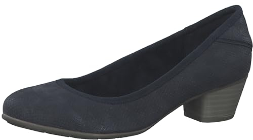 s.Oliver Damen Pumps Kleiner Absatz Elegant, Blau (Navy), 39 EU