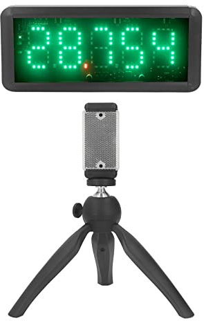 Sprints Kabelloser -Timer, Tragbar, 100–240 V, 5-stelliges Display, Automatisches Zurücksetzen, Renn-Timer, Stoppuhr, Wasserdicht, für Leichtathletik (EU-Stecker)