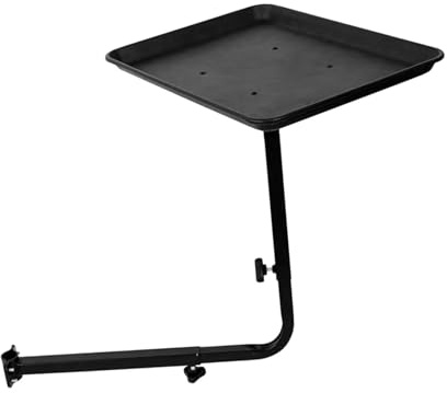 Menolana Styling Chair Tray, Salon Chair Attachment Storage Adjustable Hair Beauty Salon Equipment for Hairdressing Tools, Combs, 47cmx35cmx9cm, Black
