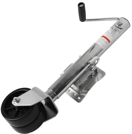 Schwenkbarer Anhängerheber für Boote, Einfache Steuerung, 1500 Lb Kapazität, 6 Zoll Doppelräder, Robuster, Verzinkter Stahl, Ergonomischer Griff, Wohnmobil (Häufigste Art)