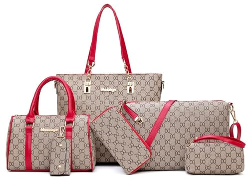JZ Luxe Vintage Sac à main 3 pièces pour femme,Grande capacité,Sacs à main,Sac à main,Sac à bandoulière,Sac à main,Sac à bandoulière pour femme,Portefeuille Sac poignet key case