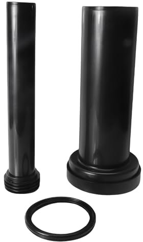 Wall Hung Toilet Extended Pipe Connector Compatible with Geberit 152.438.46.1Toilets and Bidets,Wall Hung Toilet Gasket Included,Wall Hung Toilet Hidden Inlet Connector and Seal,Matte Chrome,