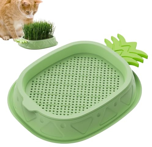 Cat Grass Pot,wheatgrass seeds,cat grass planter,spe-edy grass seed, Sprouting Trays For Sprouts,Pineapple Design Plant Germination Tray,Wheat Grass Growing Pot Nursery Cat Plant For Indoor Cats Pets