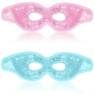 Augenmaske Kühlend,2 PCS Gel Kühlmaske Kühlbrille Wiederverwendbare Augen Kühlpads Cooling Eye Mask für Heiße Kältetherapie Geschwollene und Müde Augen Augenringe Migräne