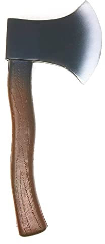 Hilai Halloween Battle Axes, Skeleteen Lumberjack Costume Prop Toy - Wood Look Hatchet Axe Props for Party - 1 Piece