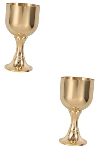 Cabilock 2 Piezas De Copa De Comunión Decoración De Cáliz Cáliz para Comunión Copa De Oro del Santo Grial De Oro Ritual De Sacrificio De Lavado