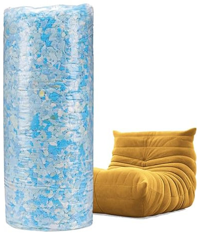 Sitzsackfüllung, 2,3 kg weiche Kissenfüllung, mehrfarbige und geformte Pouf-Füllung, ideal zum Füllen von Sitzsäcken, Kissen, Hundebetten, Ottomanen-Couch, Stuhlkissen | Vielseitiger Schaumstoff für W