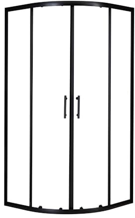 Milano Nero Black Reversible Quadrant Shower Enclosure - 700mm x 700mm