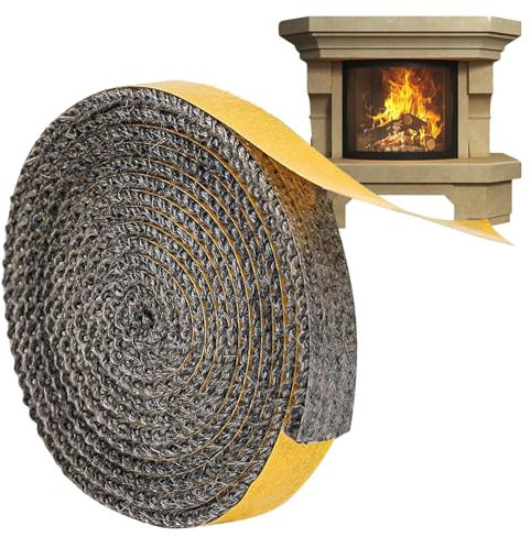 Sellador de puerta de chimenea | Juntas de fibra de vidrio, repuesto para