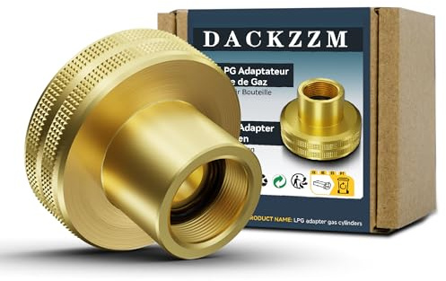 DACKZZM LPG Gasflaschen Adapter, 21,8 mm Messing Gasflaschen Adapter für Selbstbefüllung, für Frankreich, Italien, Ostdeutschland, Schweden, Balkan und Osteuropa