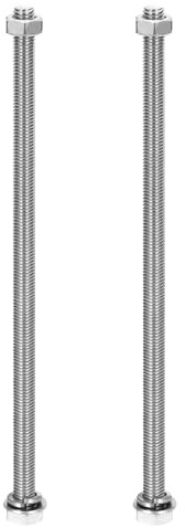 sourcing map M8 x 230 mm, 304 Edelstahl, Sechskantschrauben, Muttern, Flach- und Sicherungsscheiben, Sortimentsset, Vollgewinde, helle Oberfläche für Zuhause, Elektronik, Maschine, 2 Sets
