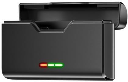 2000mAh Black Battery ， Slots， LED Light Bateria Storage Box Charger，Compatible With GoPro Hero 5，6，7，8，9，10，11， 12 Go，Pro 9 Battery(Only Charger)