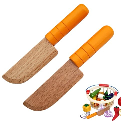 Schneidemesser | Zerkleinerer aus Holz für Kinder | realistische Nachbildung, frühes Lernwerkzeug