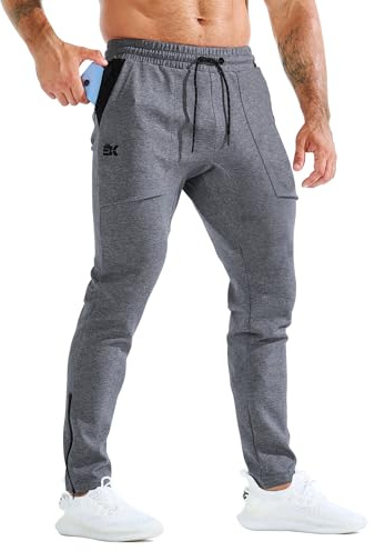 BROKIG Mens ZeroArmor Gym Joggers Jogging Running Trousers M Dark Grey