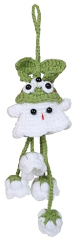 Pendentif Voiture Halloween | Ornements Fantômes Tricotés Halloween,Décor Suspendu Fait Main pour Miroir de Courtoisie Maison Intérieur Voiture Sac à Dors