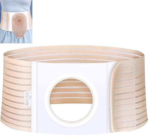 Stomiband, Andningsbart Stomibråckstöd, Elastiskt Stomiband för Män och Kvinnor med Kolostomi för att Förhindra Parastomalt Bråck(S)