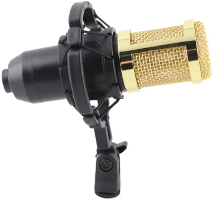 XUXHOU Cablato XLR -Kondensatormikrofon bei 3,5 Mm Hoher Ausgang mit Niedriger -Cardioid Verzeichnis Zur Aufzeichnung von Übertragungen, Metall, ABS, Aufnahmestudios (schwarz+Gold)