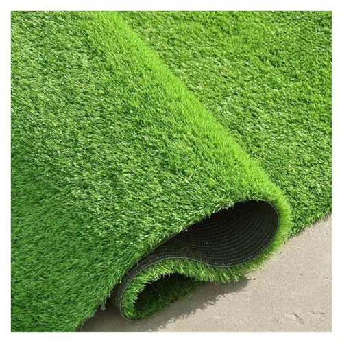 MYJIO Gazon Synthétique Faux Gazon Exterieur Robuste Et Durable, Facile À Nettoyer pour Balcon, Cour, Terrain De Football, Mariage(1.5x3m/4.92x9.84ft)